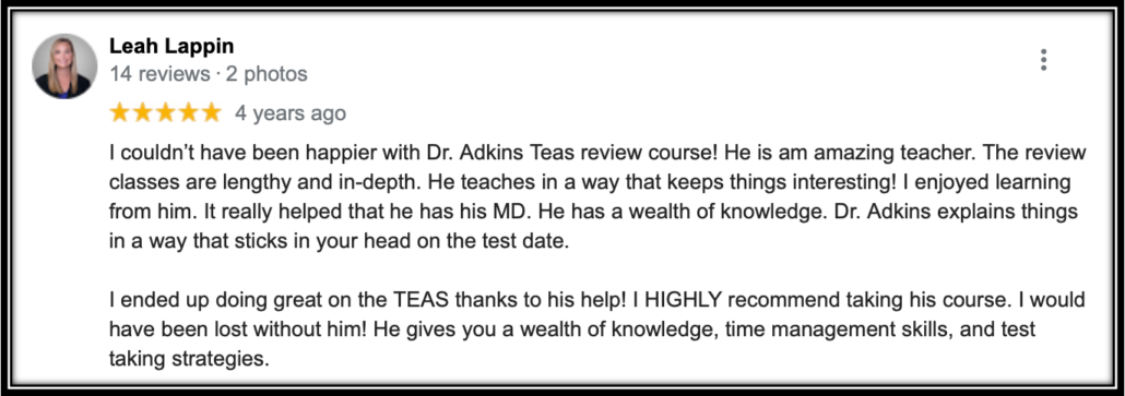 TEAS VI Prep Course | Live Online | MD Professor | The Adkins Academy